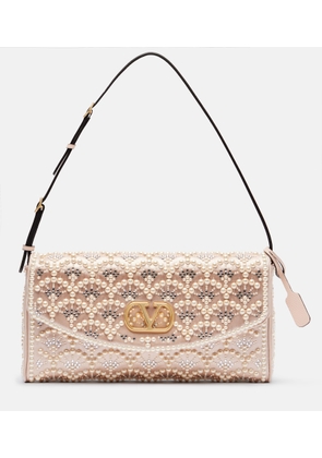Valentino Garavani DeVain Small embellished satin shoulder bag