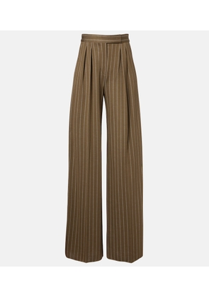 Max Mara Pinstripe pleated wide-leg pants