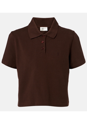 Saint Laurent Cassandre cotton pique polo shirt