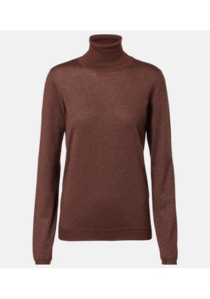 Brunello Cucinelli Cashmere and silk-blend turtleneck sweater