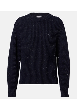 Brunello Cucinelli Sequined cashmere and wool-blend sweater