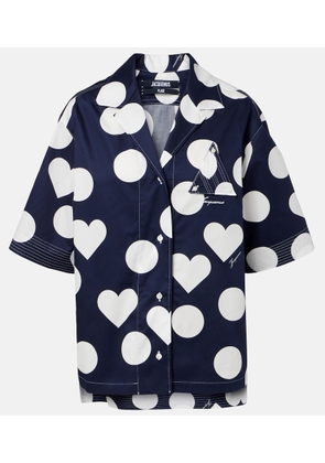 Jacquemus Marin polka-dot cotton poplin shirt