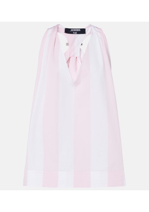 Jacquemus Norma striped cotton poplin top