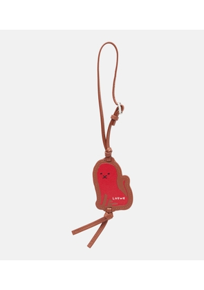 Loewe Lion leather bag charm