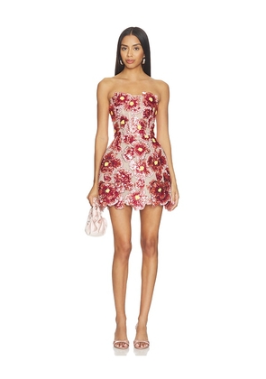 Bronx and Banco Raspberry Sequin Maraya Strapless Mini Dress in Pink. Size XS. Also in L, S, XL.