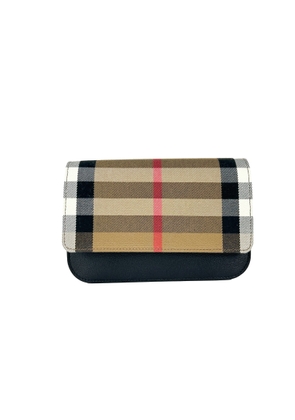 Burberry Small Leather Madison Crossbody Check Bag