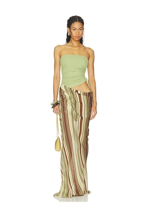 Benni Roscoe Maxi Dress in Green. Size L. Also in XL.