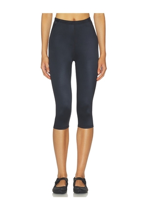 NikeSKIMS Shine Drawcord 17 Inch Crop Leggings in Black. Size XS. Also in S, M, XXS, L.