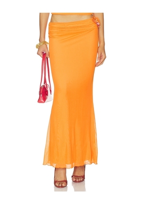 MORE TO COME Yanisha Maxi Skirt in Orange. Size XXS. Also in L, M, S, XL, XS.