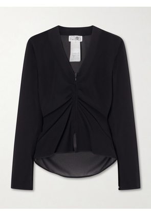 MM6 MAISON MARGIELA - Jersey Zip-up Blouse - Black - IT38,IT40,IT42,IT44,IT46