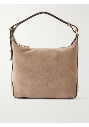 Tod's - Sacca Mini Suede Shoulder Bag - Brown - One size