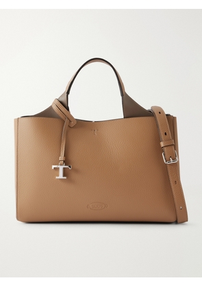 Tod's - Mini Textured-leather Tote - Brown - One size