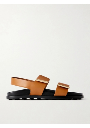 Tod's - Buckled Leather Slingback Sandals - Brown - IT36,IT36.5,IT37,IT37.5,IT38,IT38.5,IT39,IT39.5,IT40,IT40.5,IT41,IT41.5,IT42