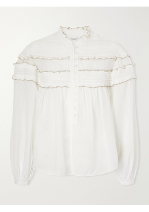 Marant Étoile - Doane Ruffled Cotton-blend Voile Blouse - White - FR 34,FR 36,FR 38,FR 40,FR 42,FR 44