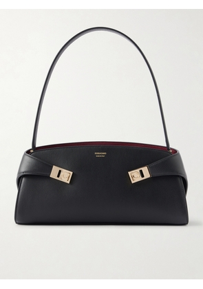 Ferragamo - Hug Leather Shoulder Bag - Black - One size
