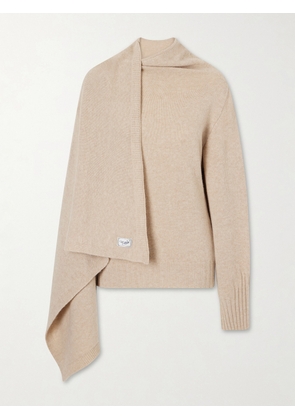 The Attico - Draped Wool Sweater - Neutrals - IT36,IT38,IT40,IT42,IT44,IT46,IT48