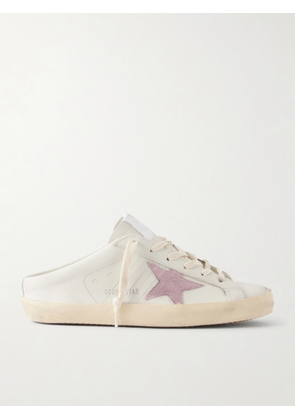 Golden Goose - Super-star Sabot Distressed Leather Slip-on Sneakers - Neutrals - IT35,IT36,IT37,IT38,IT39,IT40,IT41,IT42
