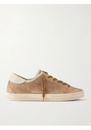 Golden Goose - Super-star Leather-trimmed Suede Sneakers - Neutrals - IT35,IT36,IT37,IT38,IT39,IT40,IT41,IT42