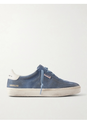 Golden Goose - Soul-star Leather-trimmed Suede Sneakers - Blue - IT35,IT36,IT37,IT38,IT39,IT40,IT41,IT42