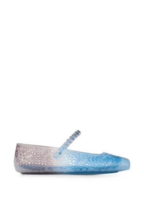 Jimmy Choo The Jelly crystal-embellished ballet flats - White