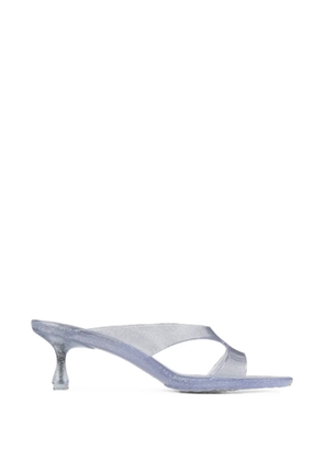 Jimmy Choo Jelly Drop glitter-detail mules - Silver