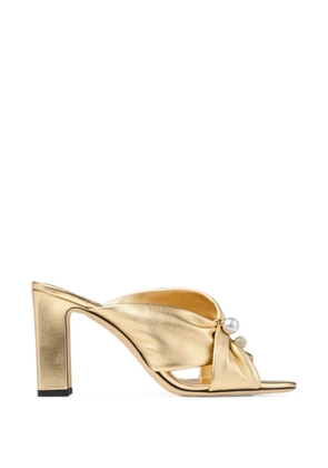 Jimmy Choo Rafi pearl-embellished sandals - Gold