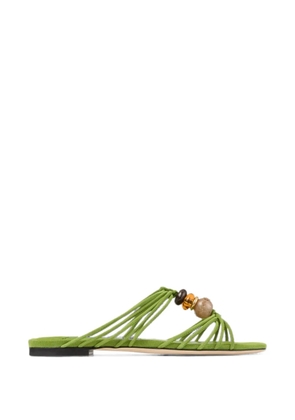 Jimmy Choo Lova bead-embellished sandals - Green