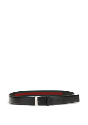Gucci Web-stripe leather belt - Black