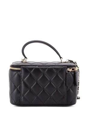 CHANEL Pre-Owned Classic Top Handle Vanity Case with Chain Quilted Lambskin Small crossbody bag - Black