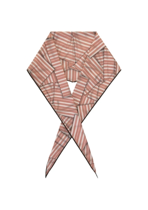 Zegna striped diamond-shaped scarf - Orange