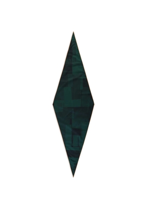 Zegna geometric-print diamond scarf - Green