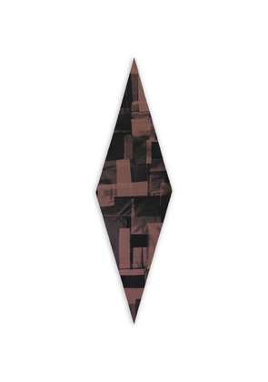 Zegna abstract-print diamond-shaped scarf - Brown