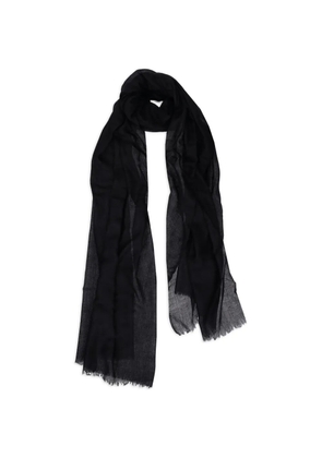 La-Rose frayed-edge scarf - Black
