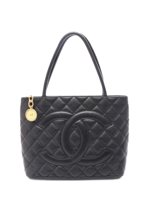 CHANEL Pre-Owned 2002-2003 Caviar quilted tote bag - Black