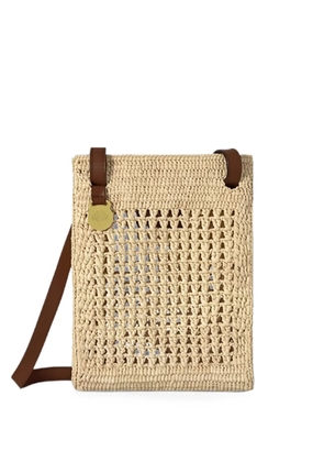 Mulberry crochet raffia crossbody bag - Neutrals