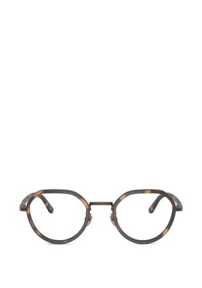 Giorgio Armani round-frame tortoiseshell glasses - Yellow