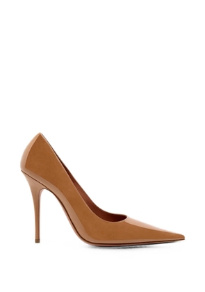 Amina Muaddi Barbara patent leather pumps - Brown