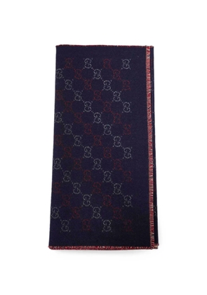 Gucci GG jacquard wool scarf - Blue