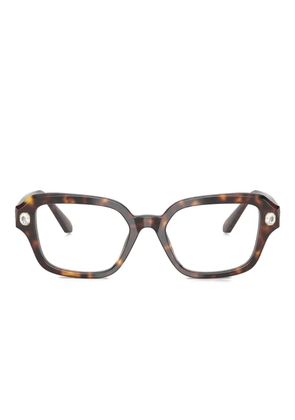 Swarovski Eyewear crystal-embellished square-frame glasses - Brown