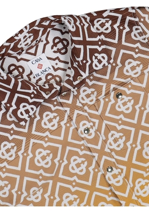Casablanca monogram bouclé jacket - Brown