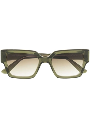 Karl Lagerfeld logo-print square-frame sunglasses - Green