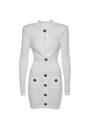 Balmain Pre-Owned knitted mini dress - White