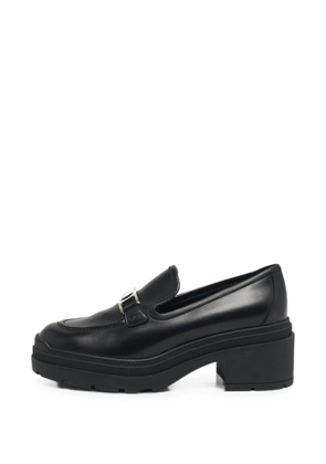 Ferragamo Pre-Owned Gancini leather loafers - Black