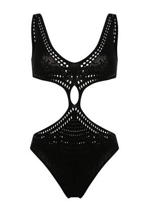 Roberto Cavalli cut-out openwork swimsuit - Black