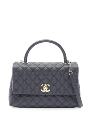 CHANEL Pre-Owned 2020-2021 Coco Handle matelassé handbag - Blue