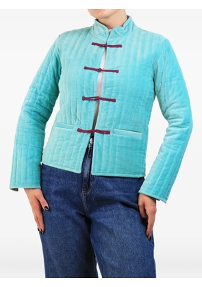 Maria Dora quilted toggle-fastening jacket - Blue