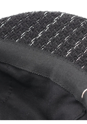 CHANEL Pre-Owned 1986-1988 tweed casquette cap - Black