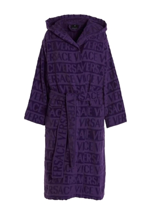 Versace logo-print bathrobe - Purple