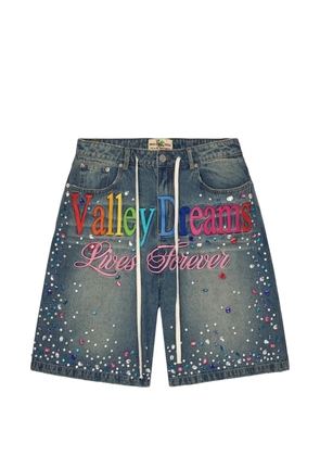 Vale Ice Cream crystal-embellished shorts - Blue