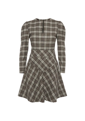 Maje Rity checked mini dress - Grey